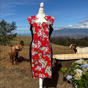 NWT The Pretty Dress Company Retro Twee Rose Short sleeve Shift Dress 18